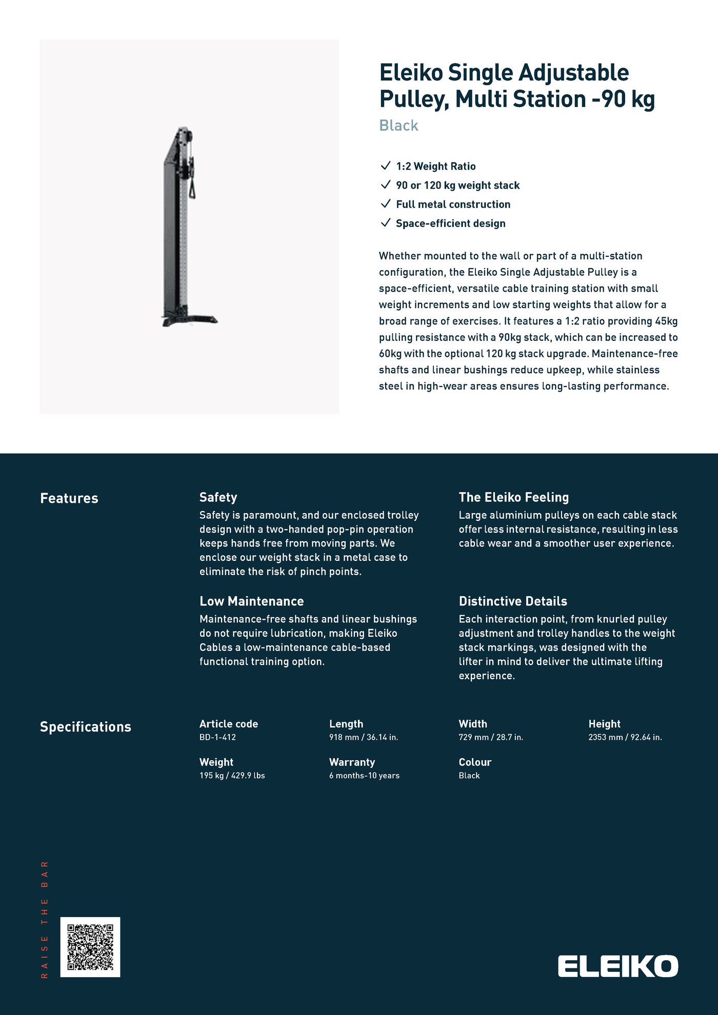 Eleiko Prestera Half Rack with Cable Attachments