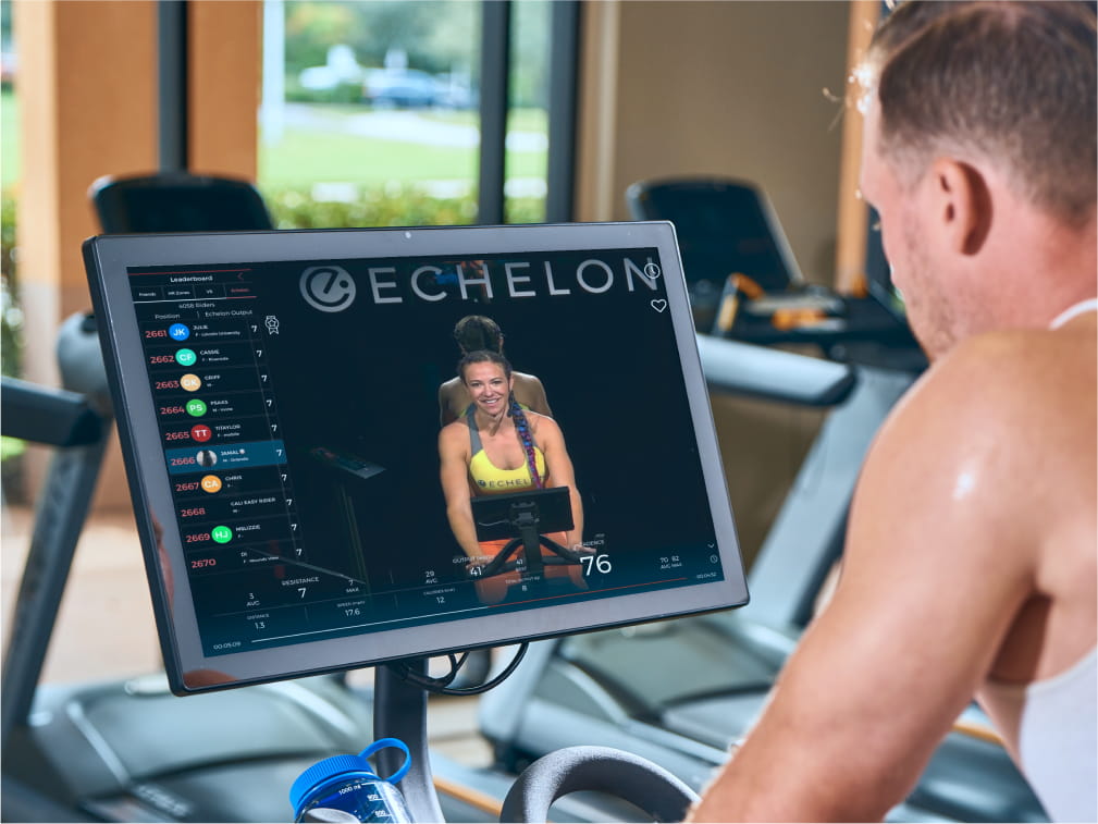 EX-PRO BIKE Heavy Duty Commercial Connected Indoor Cycle with 24" HD Touchscreen