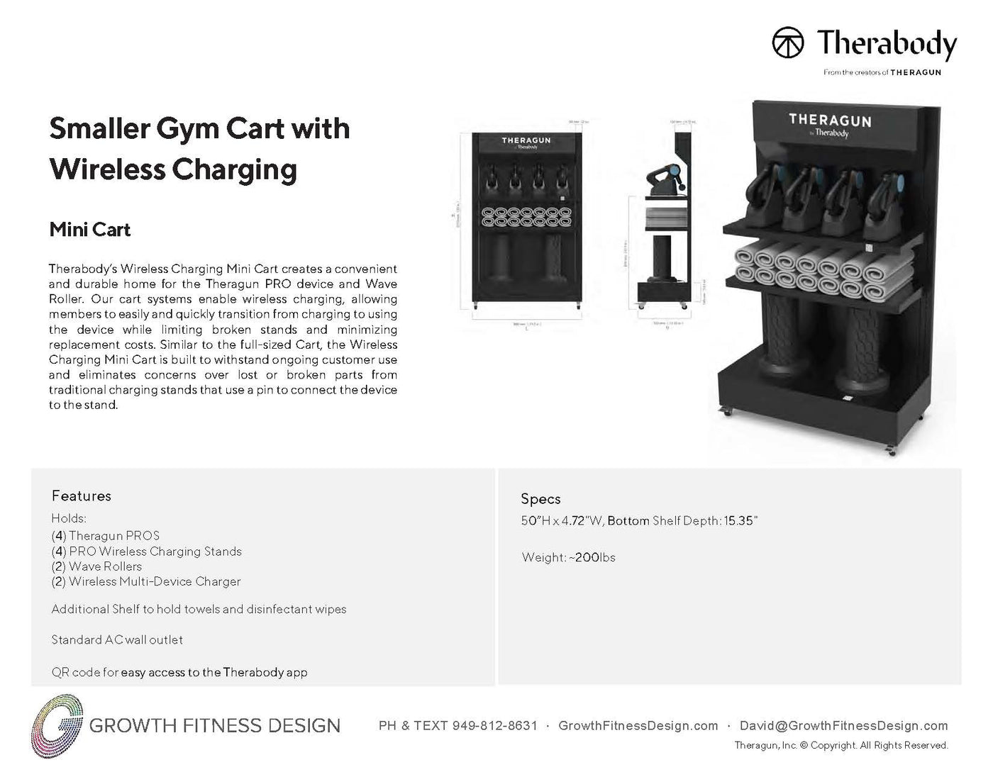Therabody Recover Station Mini Cart Oc Home Gym