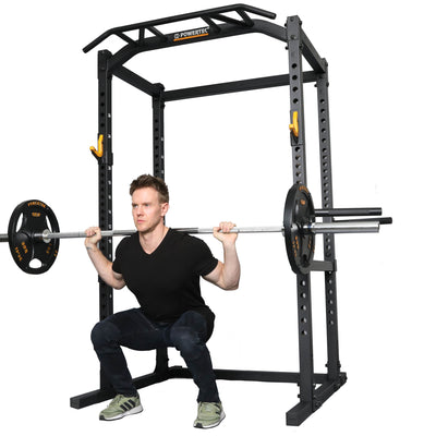 Powertec Power Rack WB-PR Power Cage with Pullup Bar and Dip Handles
